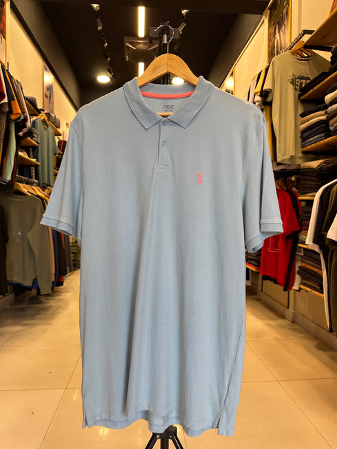 NEXT.- PIQUE POLO SHIRT-MEN | LIGHT BLUE