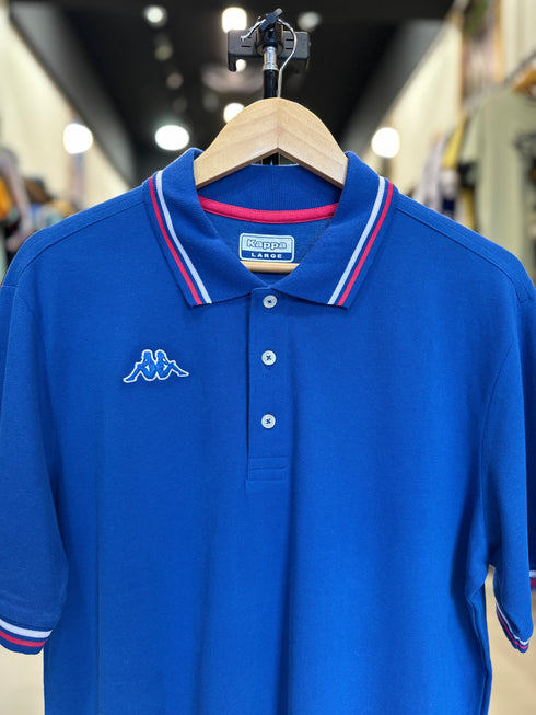KAPPA PREMIUM LAVENDER POLO SHIRT WITH ICONIC LOGO | ROYAL BLUE