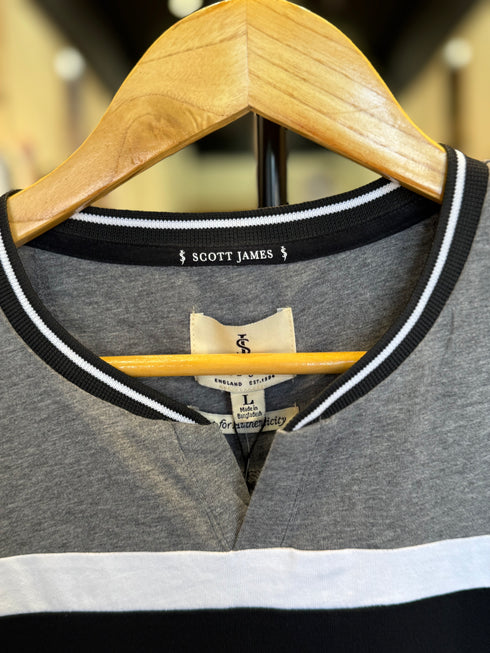 SCOTT JAMES PREMIUM MEN'S V-NECK T-SHIRT | GREY