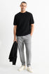 C&A CHINOS TAPERED FIT TEXTURED | LIGHT GREY