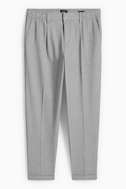 C&A CHINOS TAPERED FIT TEXTURED | LIGHT GREY