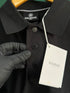 BALMAIN TEXT REVERSE EMBROIDERY POLO SHIRT | BLACK