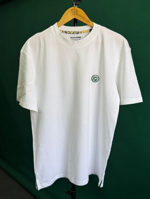 JACK & JONES MEN'S O-NECK T-SHIRT | WHITE