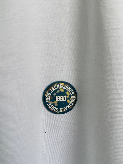 JACK & JONES MEN'S O-NECK T-SHIRT | WHITE