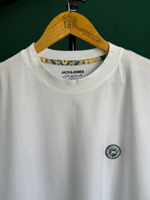 JACK & JONES MEN'S O-NECK T-SHIRT | WHITE