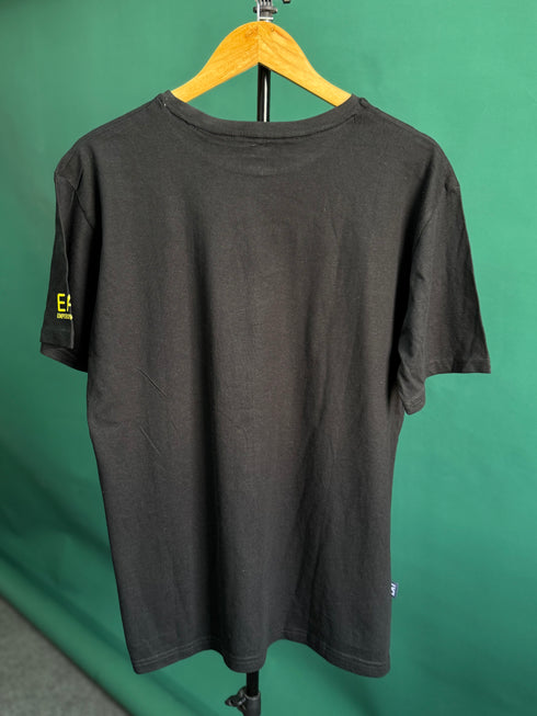 ARMANI EXCHANGE WHITE BOX PATTERN TEE | BLACK / NAVY