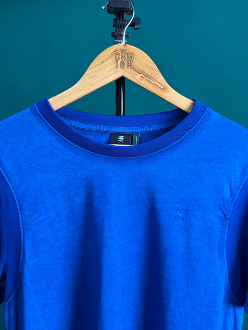 G-STAR RAW T-SHIRT SLIM FIT ROUND NECK | ROYAL BLUE