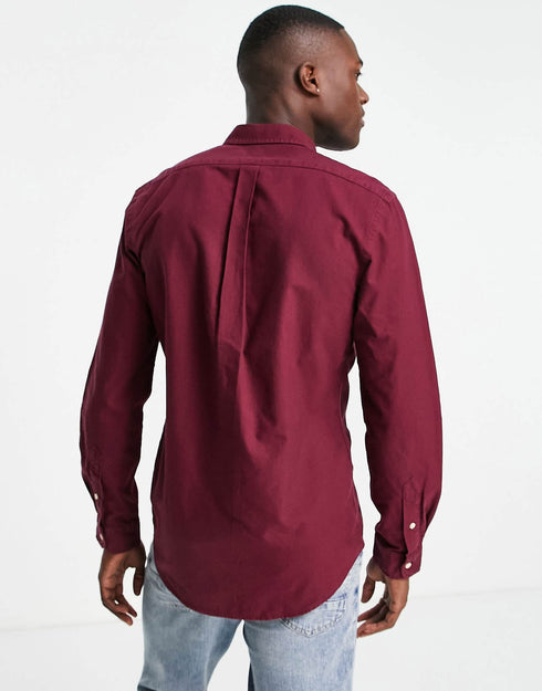 POLO RALPH LAUREN CLASSIC FIT OXFORD SHIRT | MAROON