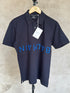 BALMAIN TEXT REVERSE EMBROIDERY POLO SHIRT | NAVY BLUE