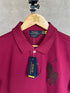 RALPH LAUREN - CUSTOM SLIM FIT LEATHER - PONY POLO SHIRT | MAROON