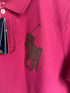 RALPH LAUREN - CUSTOM SLIM FIT LEATHER - PONY POLO SHIRT | MAROON