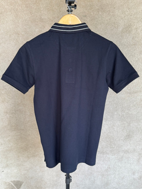 BURBERRY MEN'S POLO SHIRT WITH EMBROIDERED LOGO | NAVY BLUE
