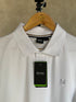 HUGO BOSS - MERCERISED-COTTON POLO SHIRT WITH EMBROIDERED DOUBLE MONOGRAM | WHITE