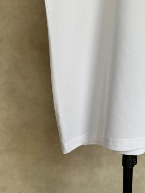 HUGO BOSS - MERCERISED-COTTON POLO SHIRT WITH EMBROIDERED DOUBLE MONOGRAM | WHITE