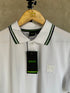 HUGO BOSS POLO SHIRT WITH EMBROIDERED LOGO | WHITE