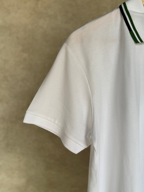 HUGO BOSS POLO SHIRT WITH EMBROIDERED LOGO | WHITE