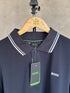 HUGO BOSS REGULAR-FIT POLO SHIRT WITH EMBROIDERED LOGO | NAVY