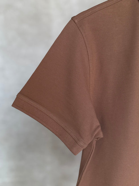 HUGO BOSS PHILLIPSON REGULAR FIT POLO SHIRT | BROWN