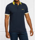 HUGO BOSS MERCERISED-COTTON POLO SHIRT WITH CONTRAST LOGO | NAVY