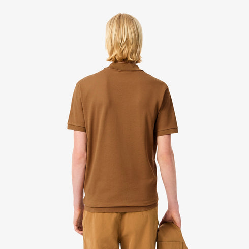 BURBERRY EKD-EMBROIDERED COTTON-BLEND POLO SHIRT | BROWN