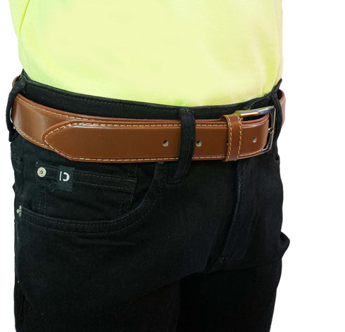 DENIMISH - LEATHER BELTS MEN | LIGHT BROWN