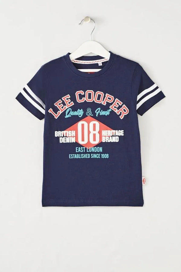 Lee Cooper Boys' T-Shirt in Blue – Soft cotton tee for kids. Trendy, comfortable, and perfect for everyday wear. Shop premium Lee Cooper t-shirts now!