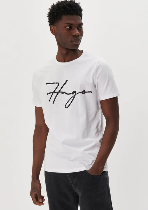HUGO BOSS SIGNATURE LOGO T-SHIRT – 100% COTTON, REGULAR FIT | WHITE