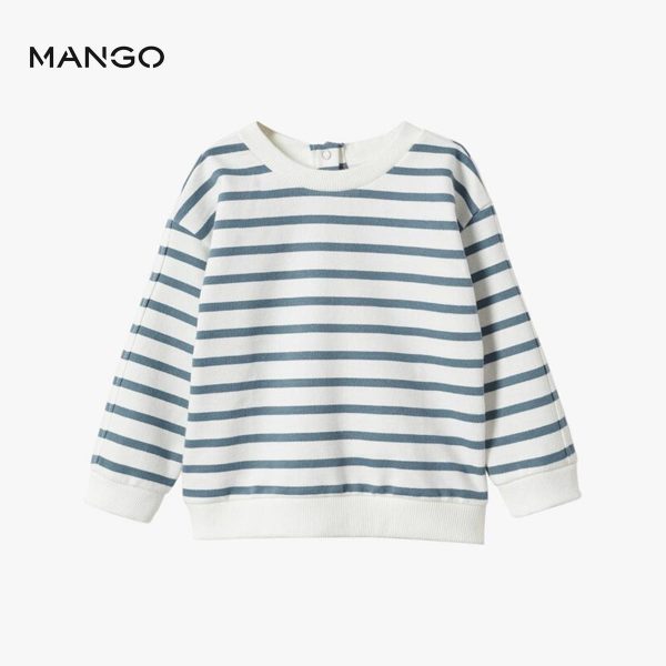 MANGO GREY STRIPED SWEET DISASTER SWEATSHIRT | KIDS