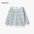 MANGO GREY STRIPED SWEET DISASTER SWEATSHIRT | KIDS