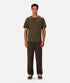 GUESS MEN'S COTTON LINEN DRAWSTRING TROUSER | BROWN