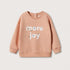 Mango More Joy printed sweatshirt for kids – warm, stylish, and comfortable wear.