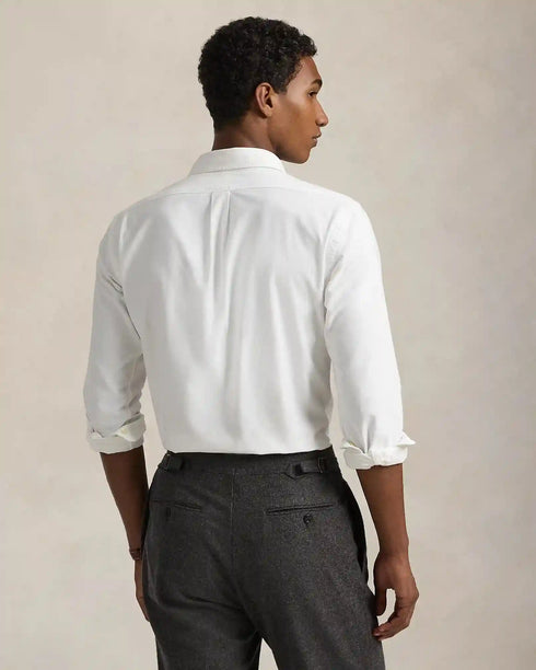 Men’s garment-dyed Oxford shirt by Polo Ralph Lauren – a timeless formal choice.