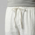 GUESS MEN'S COTTON LINEN DRAWSTRING TROUSER | WHITE
