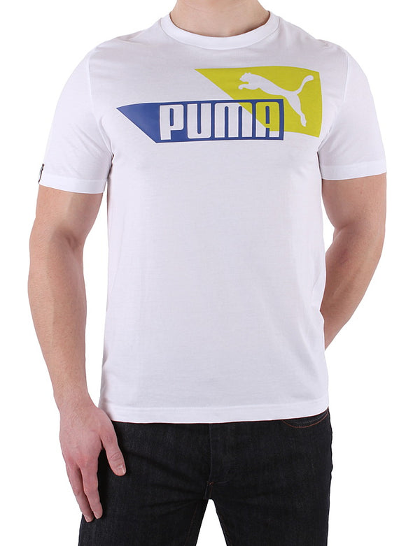 PUMA LOGO MEN SLIM FIT T-SHIRT | WHITE