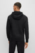 BURBERRY COTTON TERRY HOODIE PRINTED & EMBROIDERED MONOGRAM | BLACK