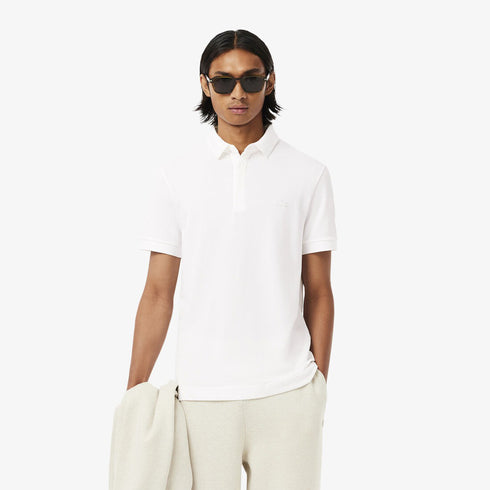 LACOSTE SLIM FIT PARIS STRETCH PIQUE POLO SHIRT | WHITE