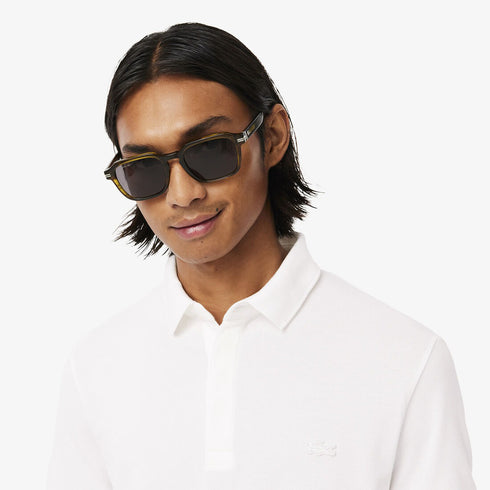 LACOSTE SLIM FIT PARIS STRETCH PIQUE POLO SHIRT | WHITE