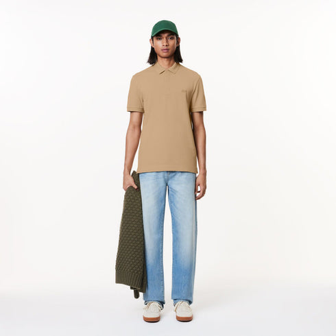 LACOSTE SLIM FIT PARIS STRETCH PIQUE POLO SHIRT | BEIGE