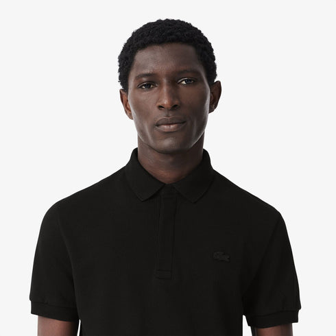 LACOSTE SLIM FIT PARIS STRETCH PIQUE POLO SHIRT | BLACK