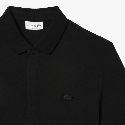 LACOSTE SLIM FIT PARIS STRETCH PIQUE POLO SHIRT | BLACK