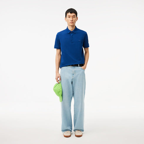 LACOSTE SLIM FIT PARIS STRETCH PIQUE POLO SHIRT | BLUE