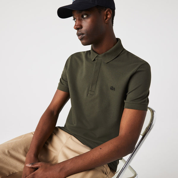 LACOSTE SLIM FIT PARIS STRETCH PIQUE POLO SHIRT | DARK GREEN