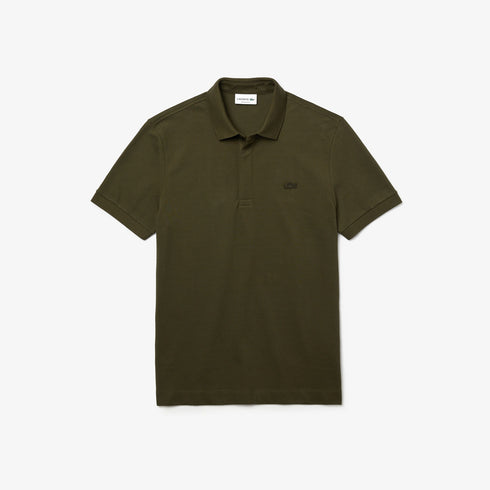 LACOSTE SLIM FIT PARIS STRETCH PIQUE POLO SHIRT | DARK GREEN