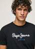 PEPE JEANS-EDWARD-LONDON-SLIM FIT-T-SHIRT| BLACK