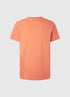PEPE JEANS-COTTON T-SHIRT WITH PRINTED LOGO | SQUASH ORANGE