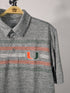 CAPTIVATING STRIPED POLO WITH U LOGO | GREY
