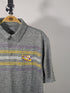 CAPTIVATING STRIPED POLO WITH SNAK LOGO | GREY