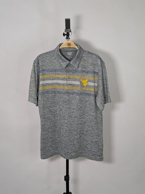 CAPTIVATING STRIPED POLO WITH W LOGO | GREY