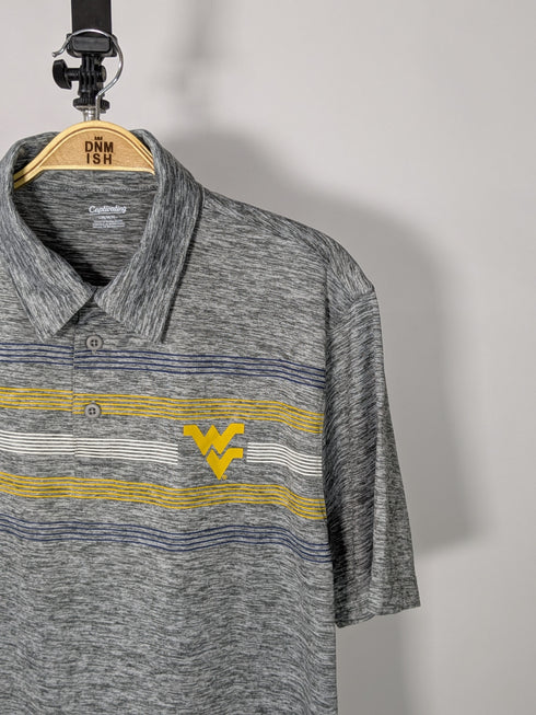 CAPTIVATING STRIPED POLO WITH W LOGO | GREY