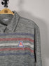 CAPTIVATING STRIPED POLO WITH A LOGO | GREY